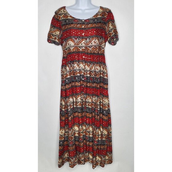 No Boundaries Dresses & Skirts - No Boundaries Womens Vintage Y2K Geometric Button Front Dress Size S Prairie
